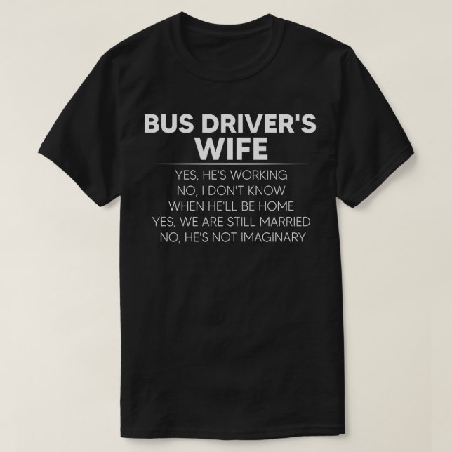 Buss-chaufförer Maka till fromma för Bröllop-årsda T Shirt (Design framsida)