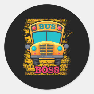 Buss Chef - Skolbilsbedömning Buss Runt Klistermärke