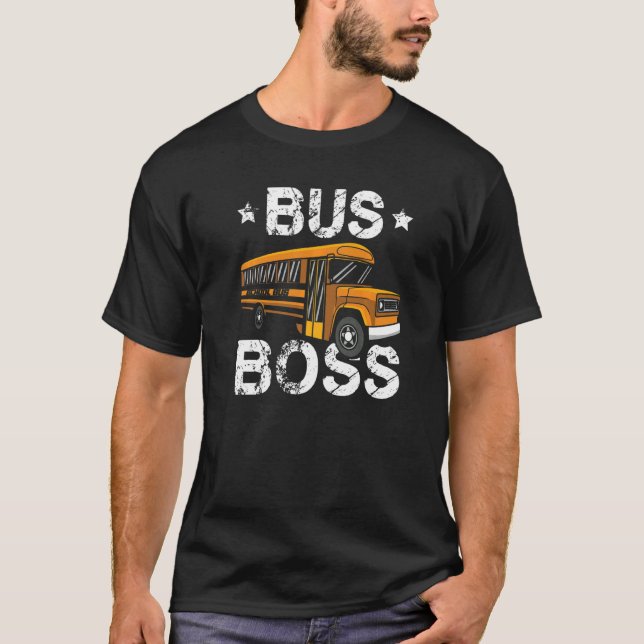 Buss Chef skolpassagerare i Buss, Student, Buss D T Shirt (Framsida)