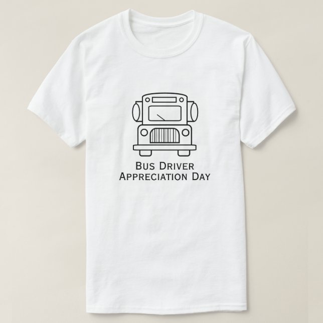 Buss-dispositionsdag för Buss-drivrutinsbedömning  T Shirt (Design framsida)