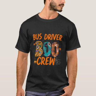 Buss Driver Boo Crew Funny School Halloween Costum T Shirt