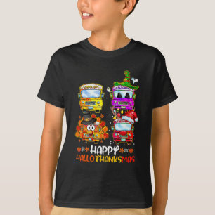 Buss Driver Lycklig Hallothanksmas Thanksgiving Ch T Shirt