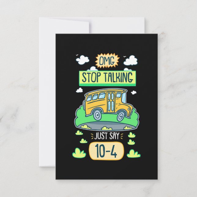 Buss Driver Omg Stop Talking OSA Kort (Framsida)