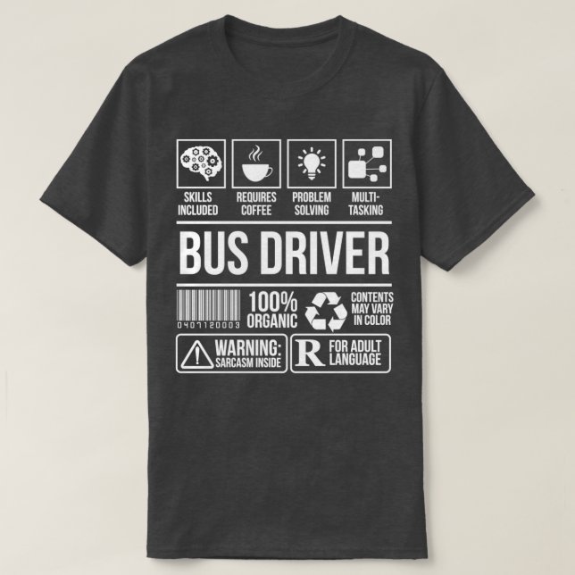 Buss Driver School Buss 29 T Shirt (Design framsida)