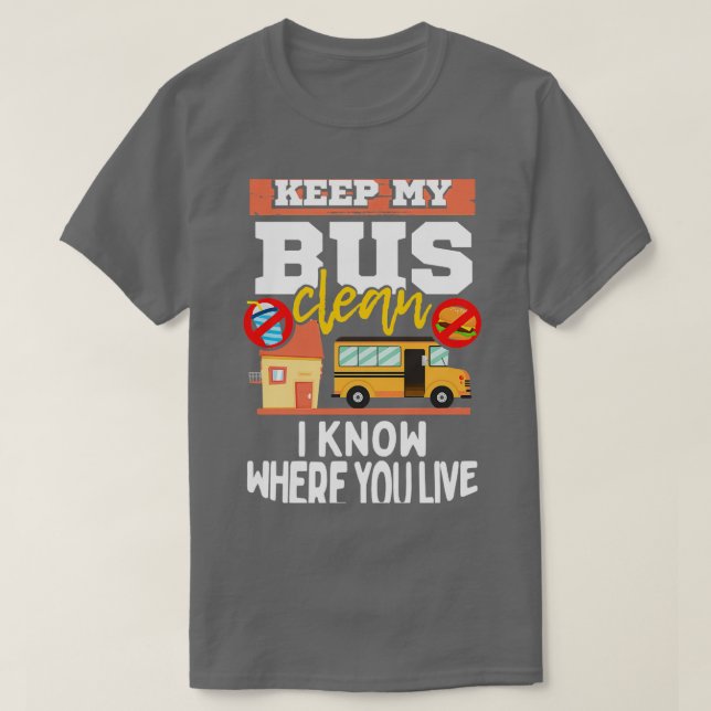 Buss Driver School Buss 30 T Shirt (Design framsida)