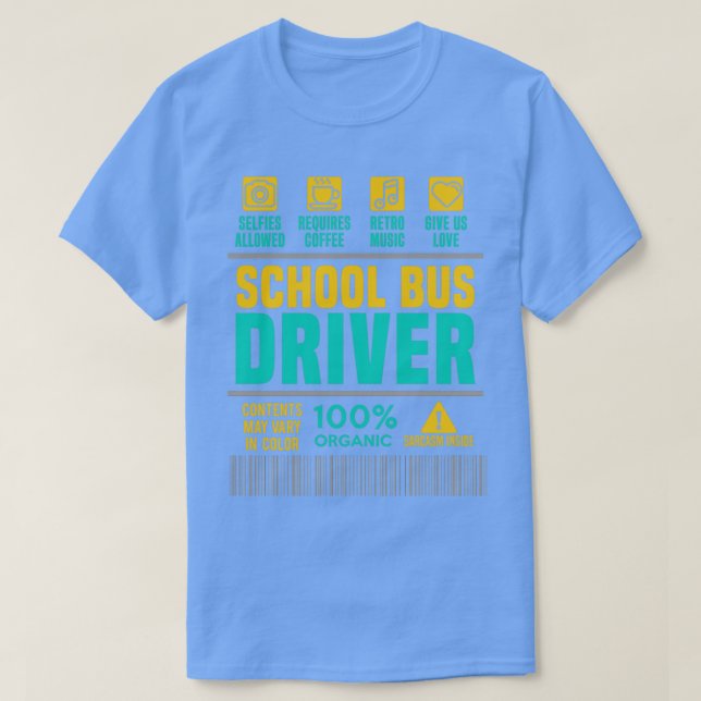 Buss Driver School Buss 42 T Shirt (Design framsida)