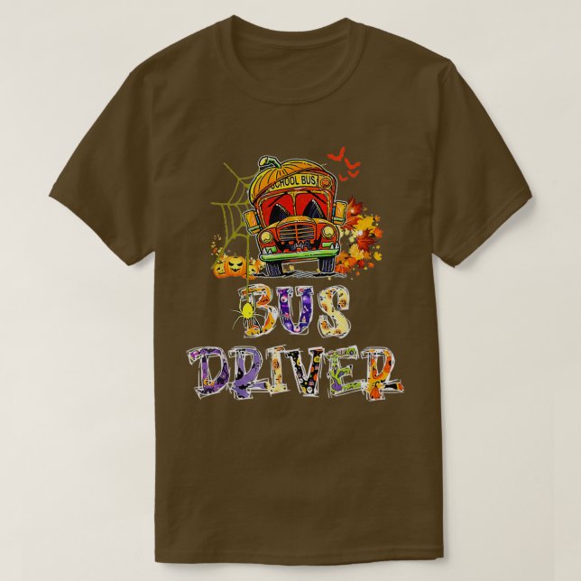 Buss Driver School Buss Halloween Costume med Pump T Shirt (Design framsida)