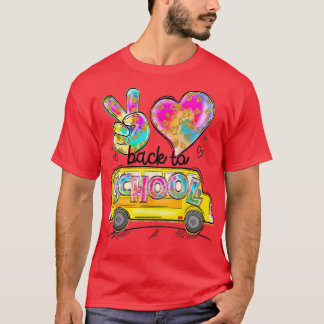 Buss-drivrutin för Peace Kärlek School Cute Back t T Shirt