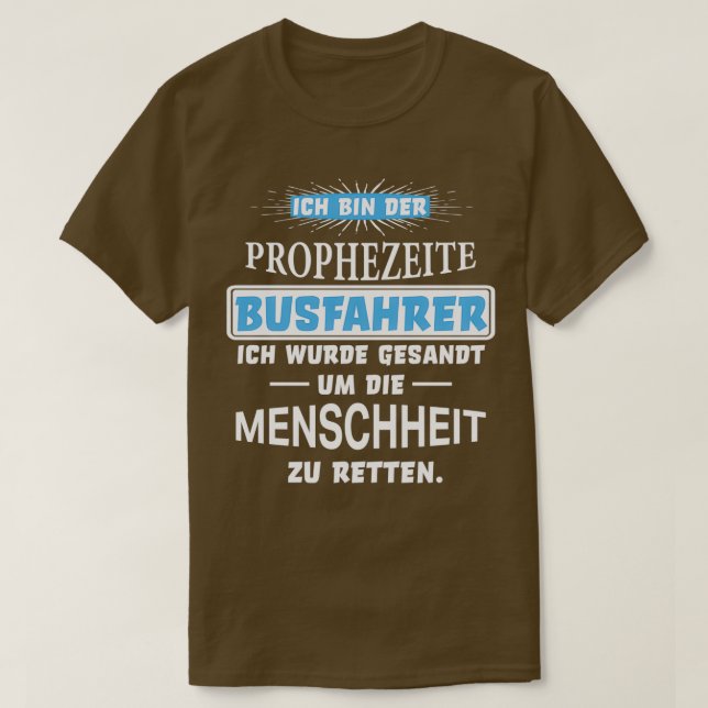 Buss-drivrutin ord-present t shirt (Design framsida)