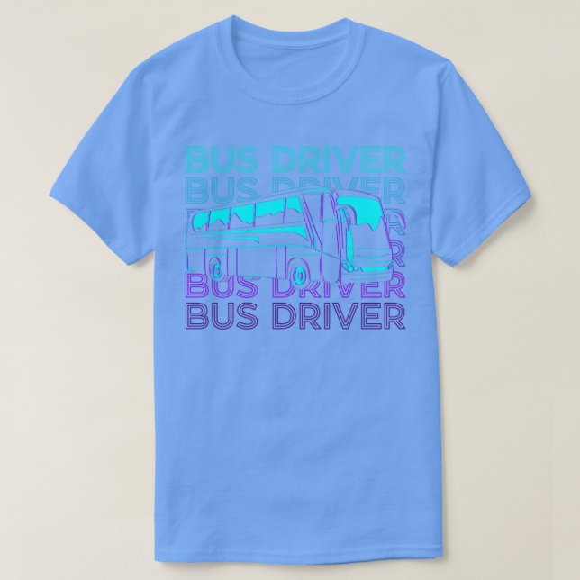 Buss-drivrutin Retro Gift T Shirt (Design framsida)