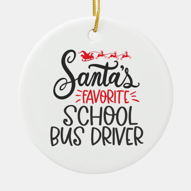 Buss-drivrutinsordnament Julgransprydnad Keramik (Framsidan)