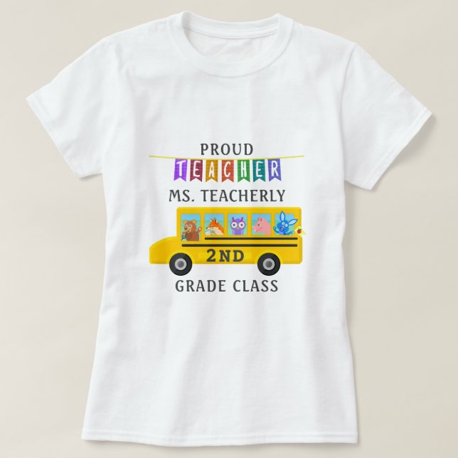 Buss för djur för namn | för t-shirt (Design framsida)