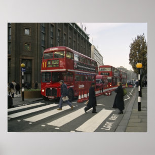 Buss för Liverpool gatastation - London Poster