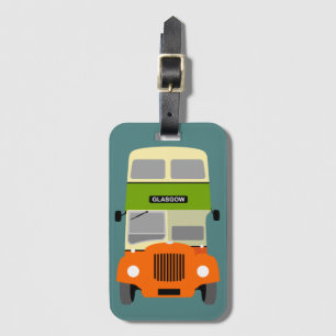 Buss för vintageGlasgow dubbel däckare Bagagebricka