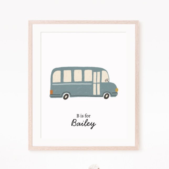 Buss första Brev Nursery Wall Art Poster (Skapare uppladdad)