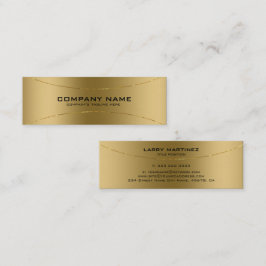 Buss i det moderna metalliska utseendet Guld rostf Mini Visitkort