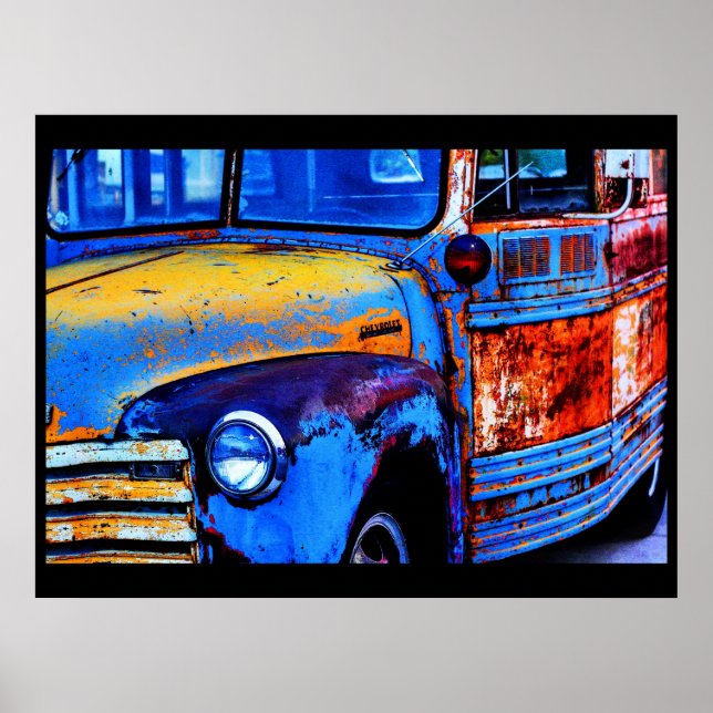 Buss i många Färg Poster (Framsidan)