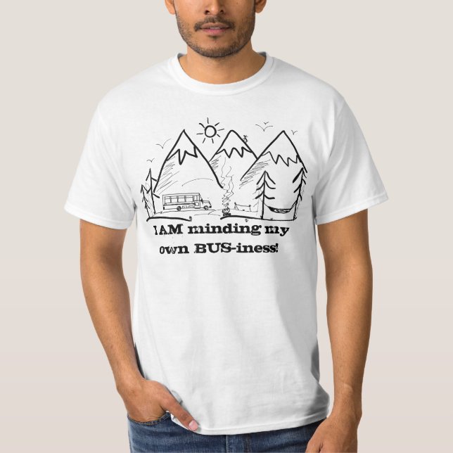 Buss-iness Skoolie 1 T Shirt (Framsida)