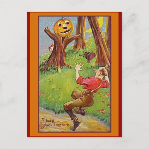 Buss Jack O'Lantern Halloween-kort och vykort