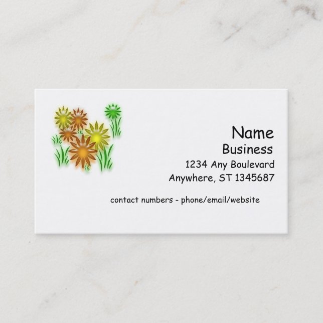 Buss. Kort - 3D-daisy (Framsida)