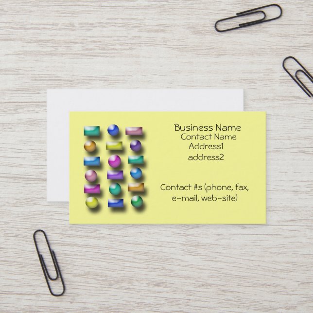 Buss. Kort - 3D-knappar (Fram/Back In Situ)