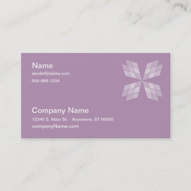 Buss. Kort - Diamant Petals Pieced Work (Framsida)