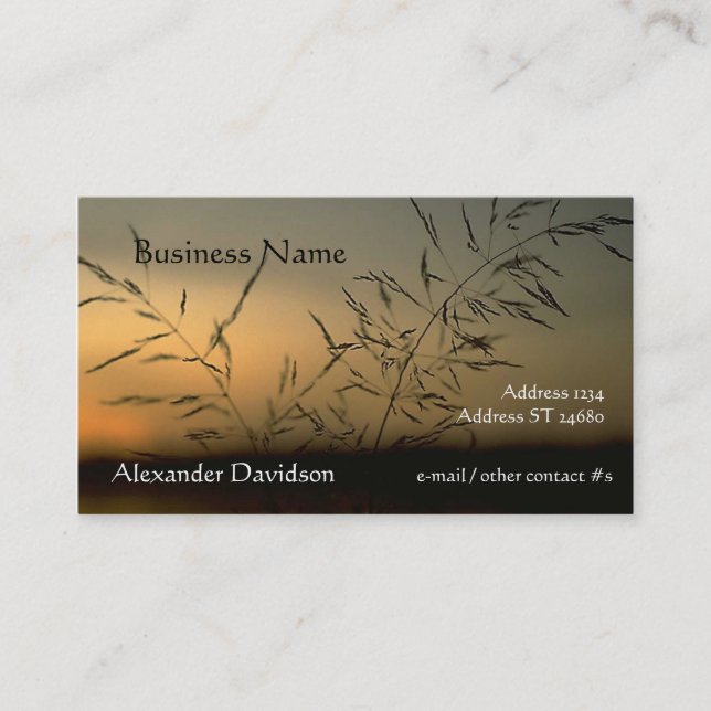 Buss. Kort - Grass Silhouette (Framsida)