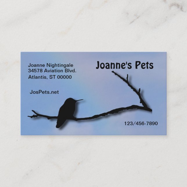 Buss. Kort - Hummingbird Silhouette (Framsida)