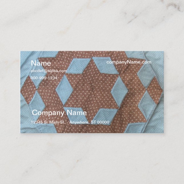 Buss. Kort - Quilt Mönster (Framsida)