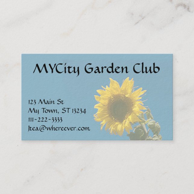 Buss. Kort - Solrosblomma (Framsida)