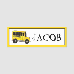 Buss Lärarutbildning i Big Gult-skolan Namnbricka