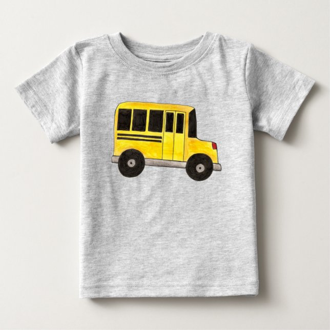 Buss Lärarutbildning i Big Gult T-shirt (Framsida)