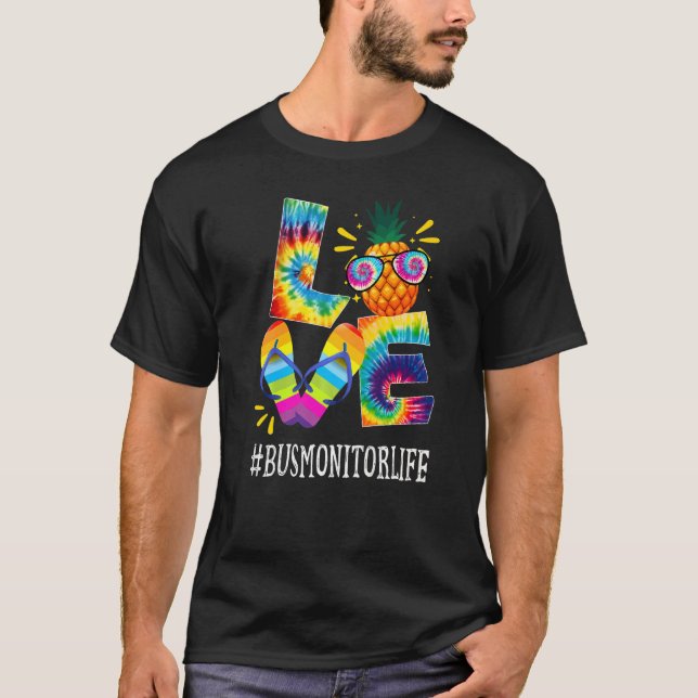Buss Monitor Kärlek Pineapple Sommar av tjänstgöri T Shirt (Framsida)
