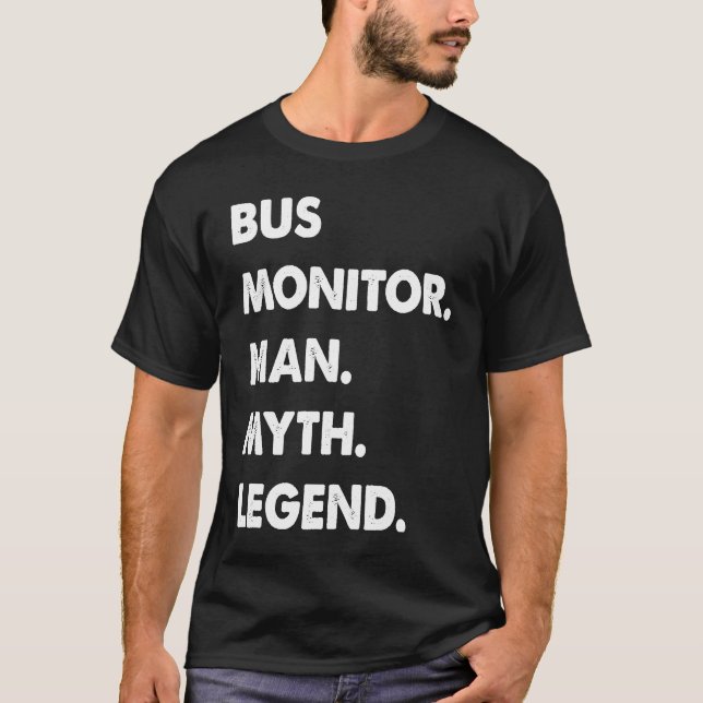 Buss Monitor Man Myten Legend T Shirt (Framsida)
