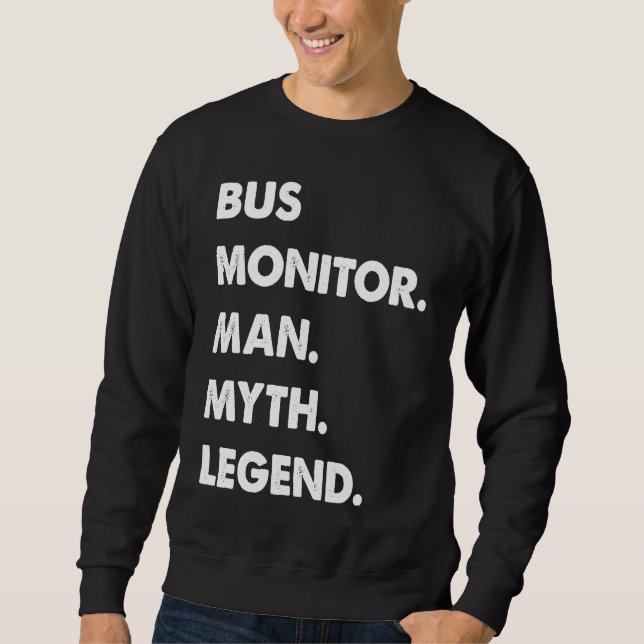 Buss Monitor Man Mytt Legend Lång Ärmad Tröja (Framsida)