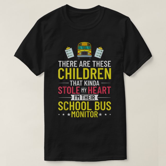 Buss Monitor School Buss Attendant Assistant Appre T Shirt (Design framsida)