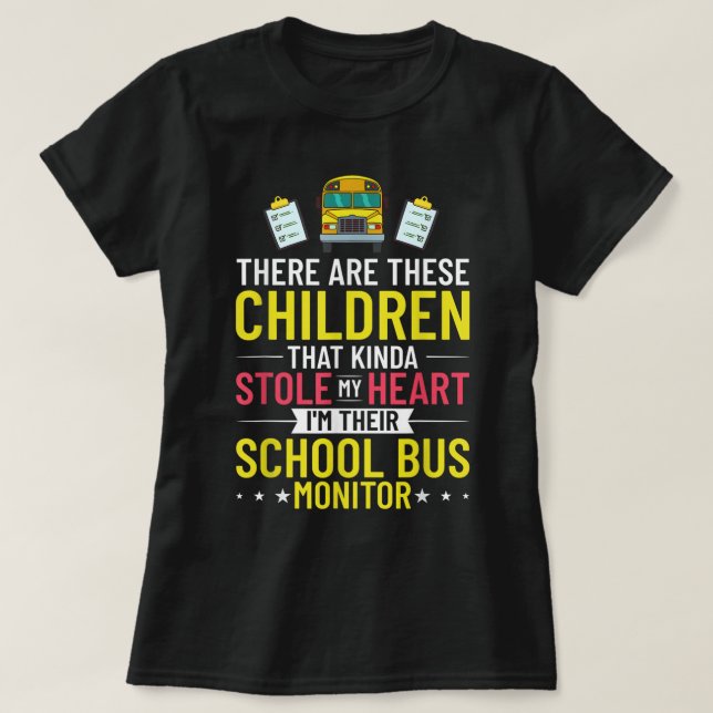 Buss Monitor School Buss Attendant Assistant Appre T Shirt (Design framsida)