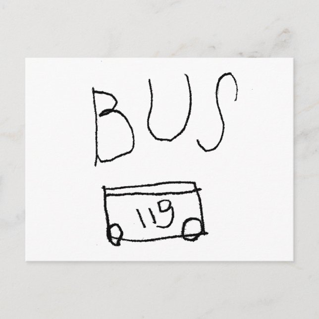 Buss nr 119 vykort (Framsida)