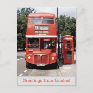 Buss och telefonlucka London 1998 Vykort