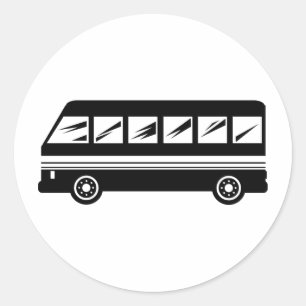 Buss Runt Klistermärke