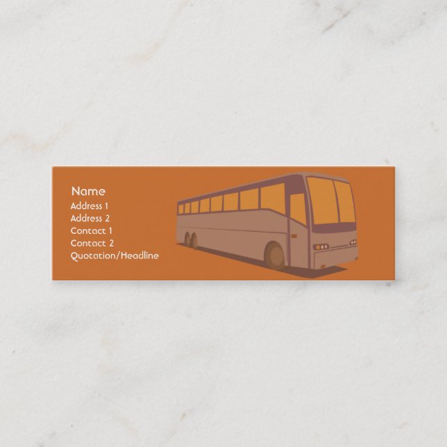Buss - smala mini visitkort (Framsida)