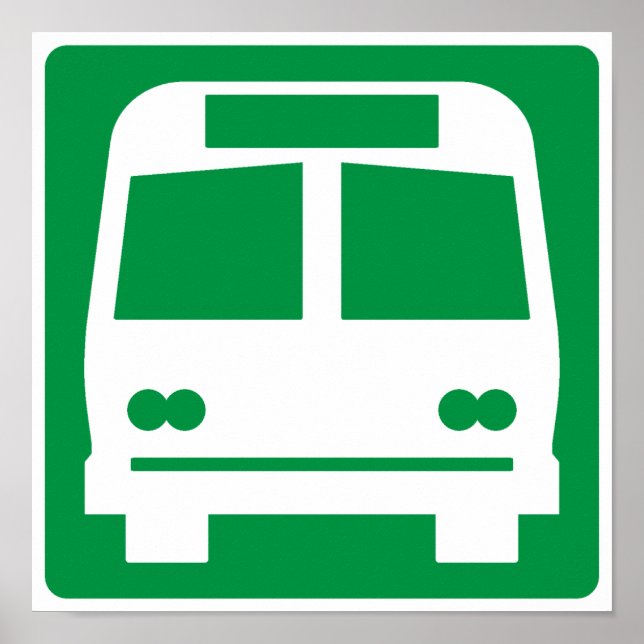 Buss stoppskylt poster (Framsidan)