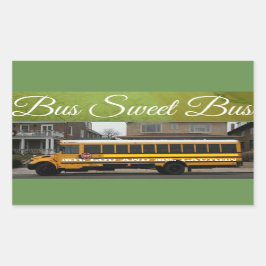Buss Sweet Buss School Buss-dekal Rektangulärt Klistermärke