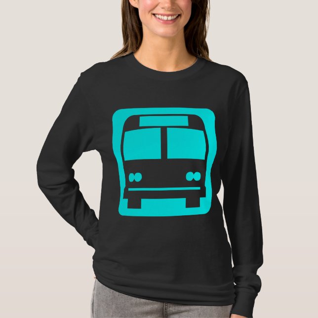 Buss-symbol - cyan tee shirt (Framsida)