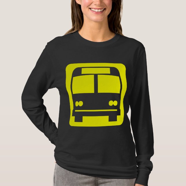 Buss-symbol - Gult T Shirt (Framsida)