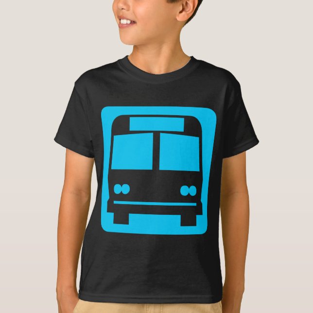Buss-symbol - Himlar Blue Tee (Framsida)
