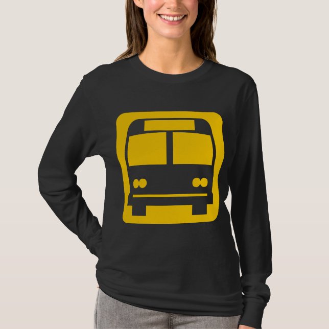 Buss-symbol - orangegult tröja (Framsida)