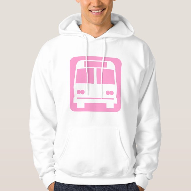 Buss-symbol - Rosa Sweatshirt Med Luva (Framsida)