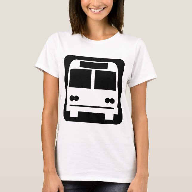 Buss-symbol - svart tee (Framsida)