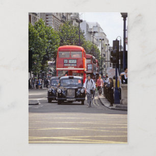 Buss, Taxi på Oxford Street, London 1998 Vykort